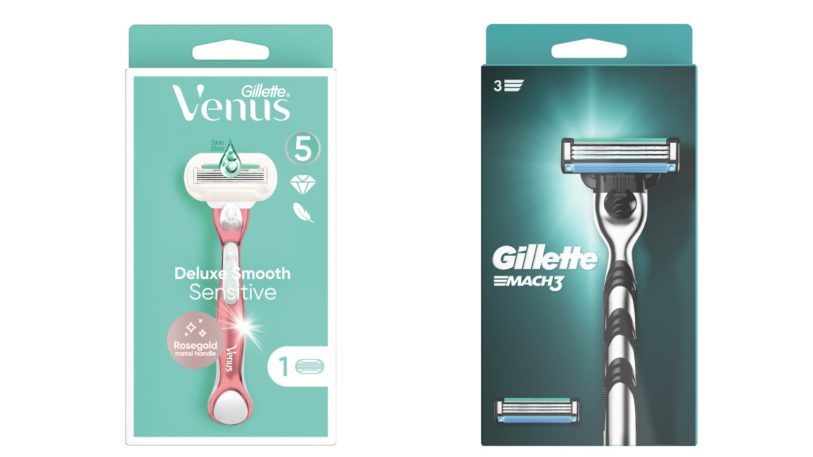 Gillette Venus und Gillette in recycelbarer Verpackung