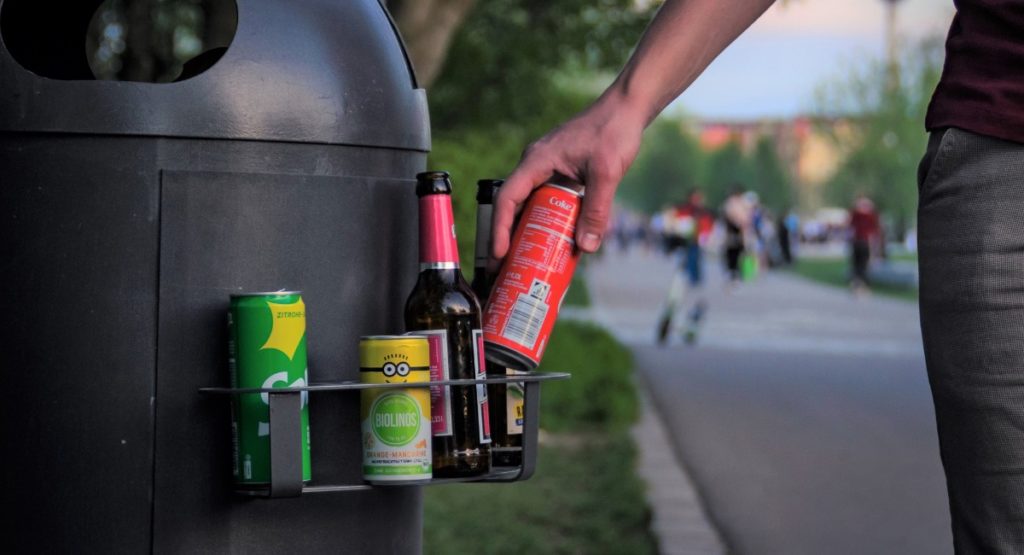 Littering Getränkedosen gering