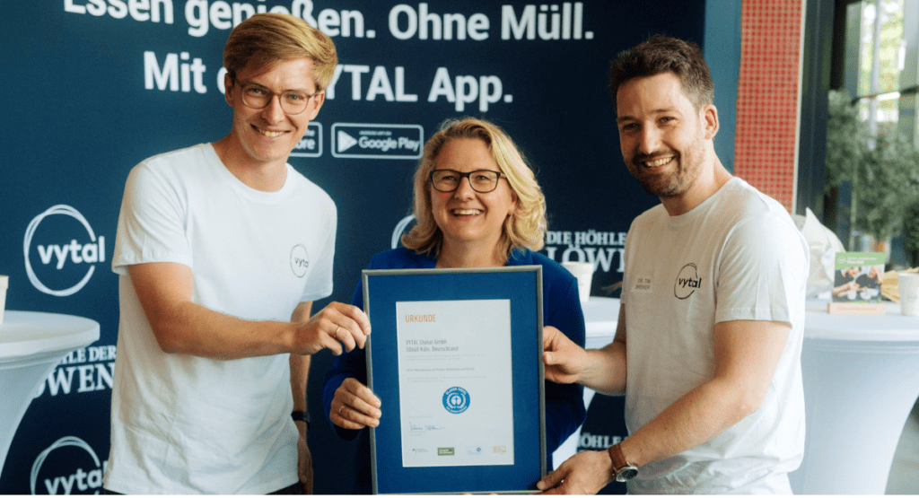 Vytal mit Blauem Engel ausgezeichnet