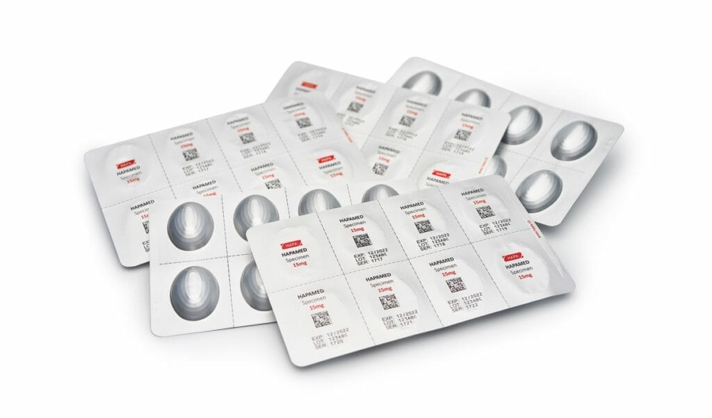 Der Variable Data Printer VDP 827 von Hapa ist in der Lage, inline überall auf der Blisterfolie eine Serialisierung oder eine andere Form der Codierung aufzubringen.