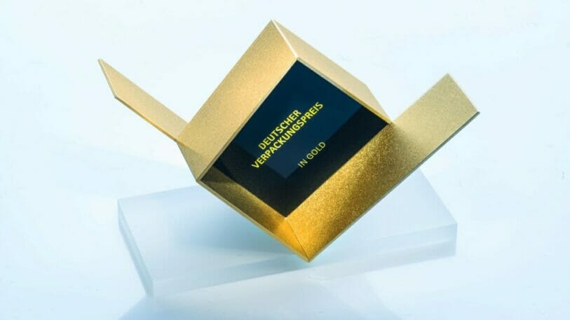 Trophäe Deutscher Verpackungspreis Gold-Award