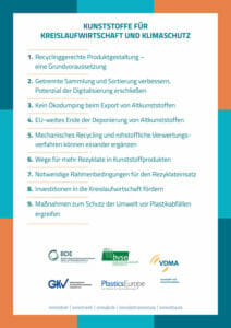 Positionspapier Verbände Kunststoff- und Recycling