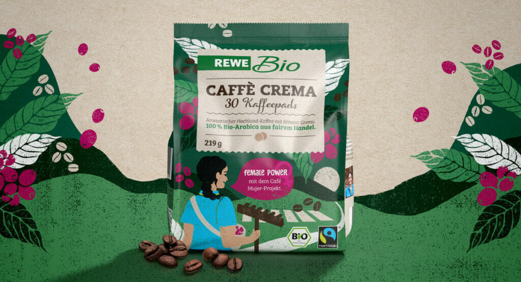 WIN designt Rewe Bio Café Mujer