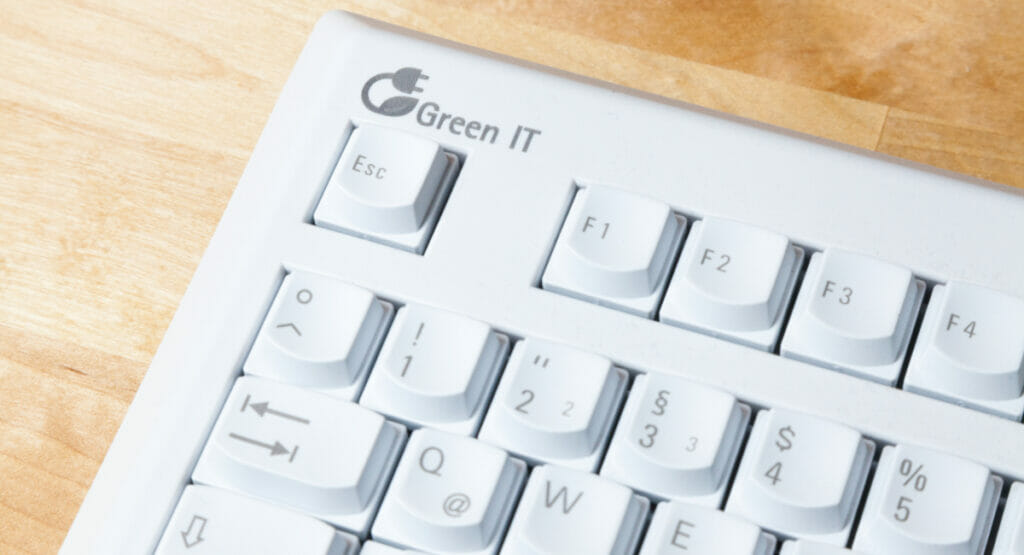 A keyboard made from bioplastics