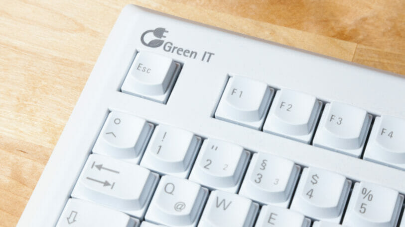 Eine Tastatur aus Biokunststoff