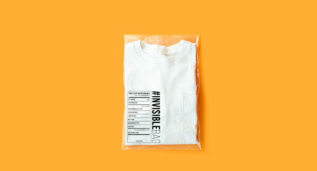 Ein Biokunststoff-Beutel der Invisible Company