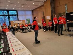 Am Standort Syntegon läuft der Pitch von Waiblingen beim Packaging Valley Makeathon.