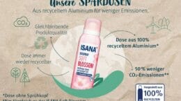 Rossmann stellt das Material bei zwölf Deosprays der Eigenmarke Isana auf 100 Prozent recyceltes Aluminium um.