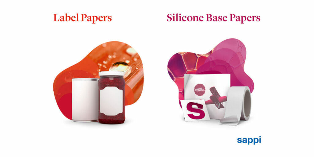 Abbildung von Etikettenlösungen auf einem Glas und einem Karton