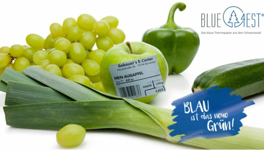 Bild von Obst und Gemüse mit dem Thermoetiketten-Haftmaterial von Herma und Koehler Paper