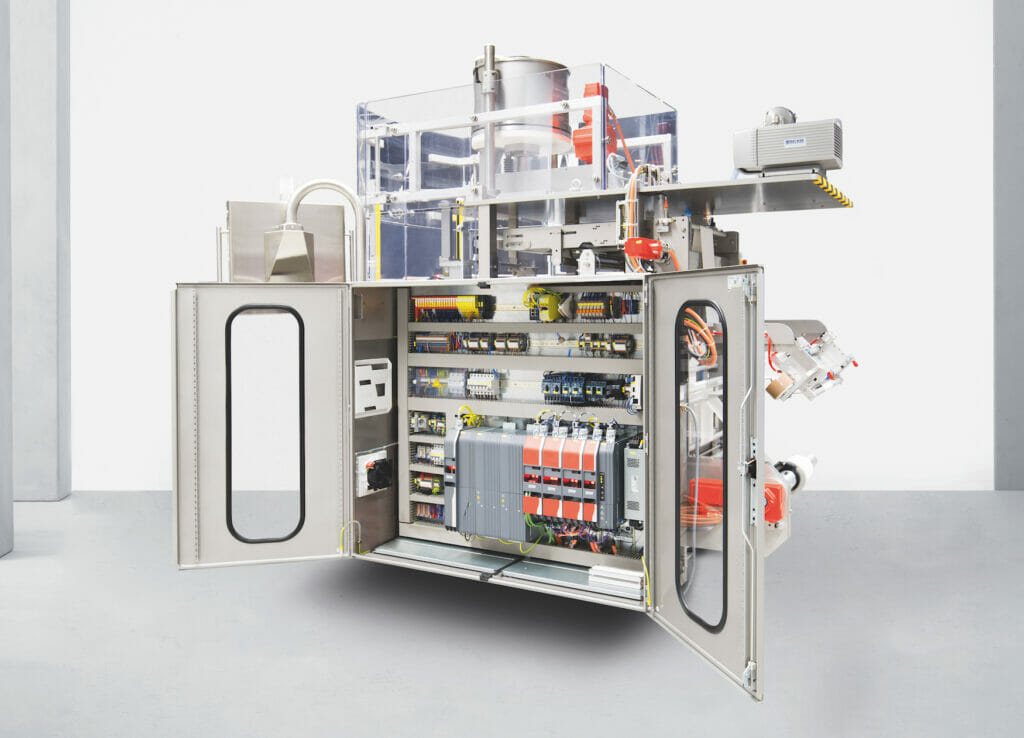 Picture of a packaging machine by SEW-Eurodrive.