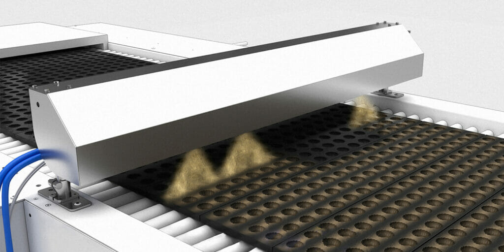 Bild von einer Maschine, zum Besprühen von Lebensmitteln