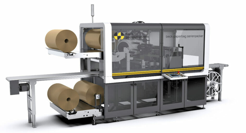 Bild einer Verpackungsmaschine für Papier