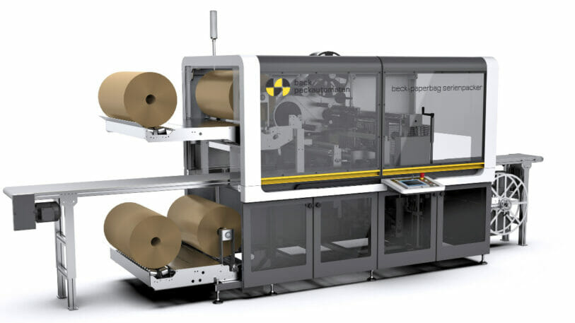 Bild einer Verpackungsmaschine für Papier