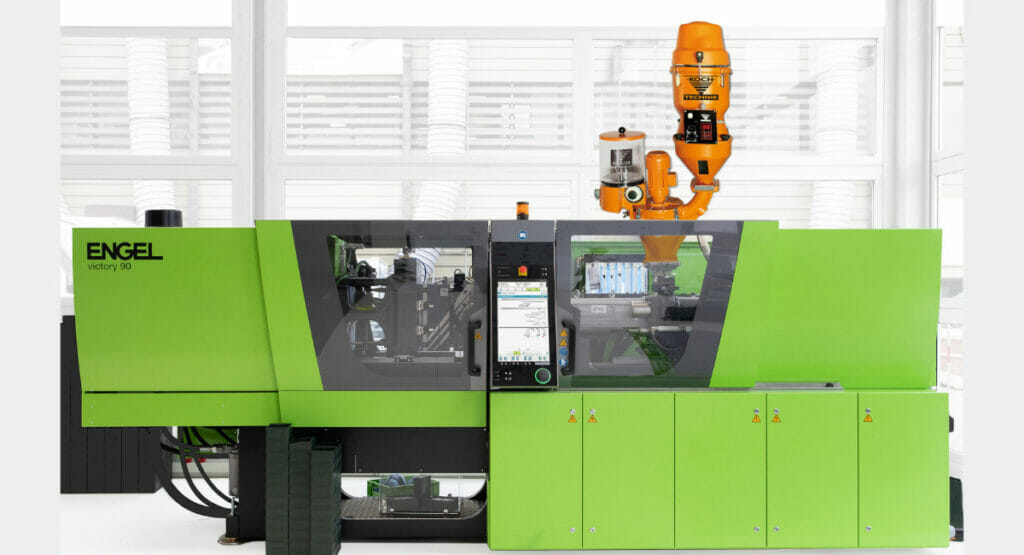 Bild einer Maschine, die bei der Spritzgießverarbeitung zum Einsatz kommt