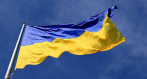 Picture of the Ukrainian national flag
