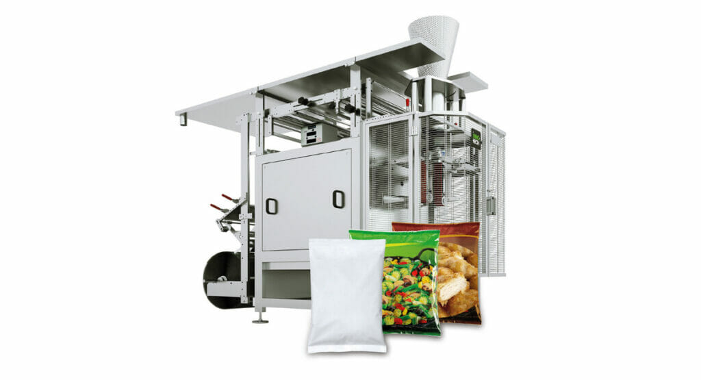 rovema revo 3800 S verpackt tiefkühlkost in papier