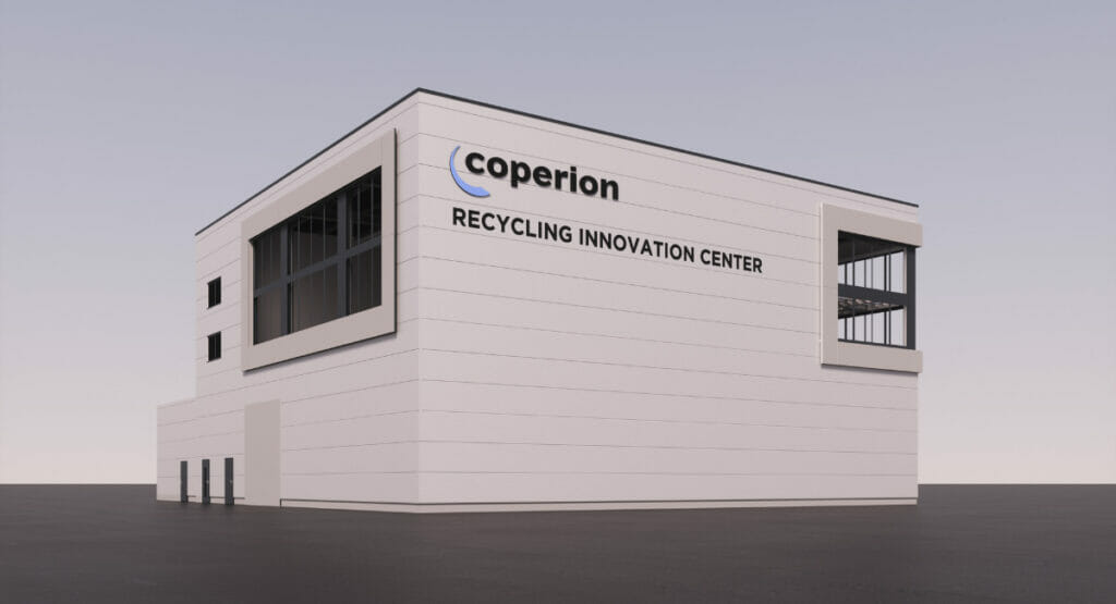 Bild von einer Animation ein einem neuen Gebäude, dem Coperion Recycling Innovation Center
