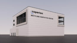 Bild von einer Animation ein einem neuen Gebäude, dem Coperion Recycling Innovation Center