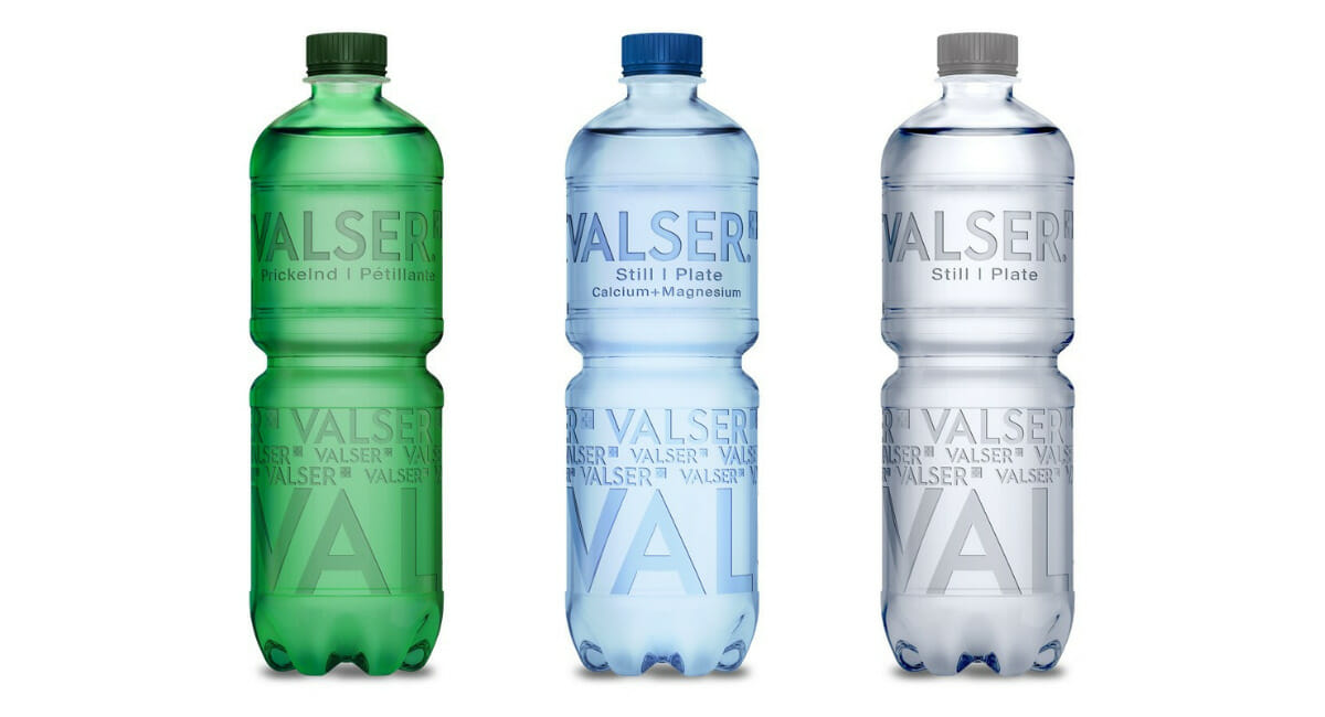 Schweizer Mineralwasser Valser jetzt ohne Etikett - packaging journal
