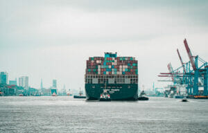 Picture of a ship along the supply chain