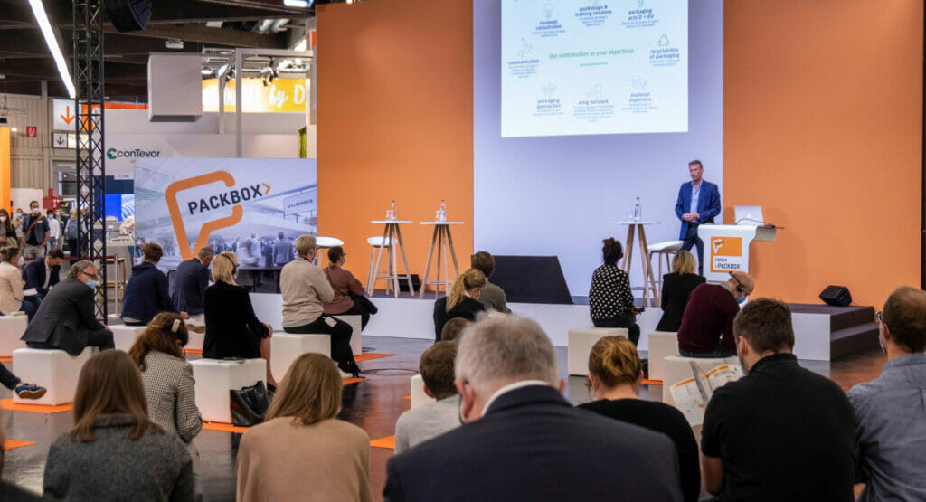 Bild von einem Vortrag im Rahmen einer Messe