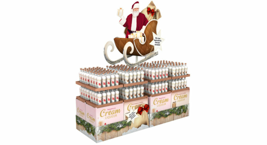 Bild von einem Display mit einem Weihnachtsmann