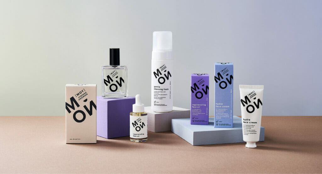 WIN Creating Images setzt für die dm Marke MOЙ [ MOY ] von Stefanie Giesinger ein neues Packaging um.