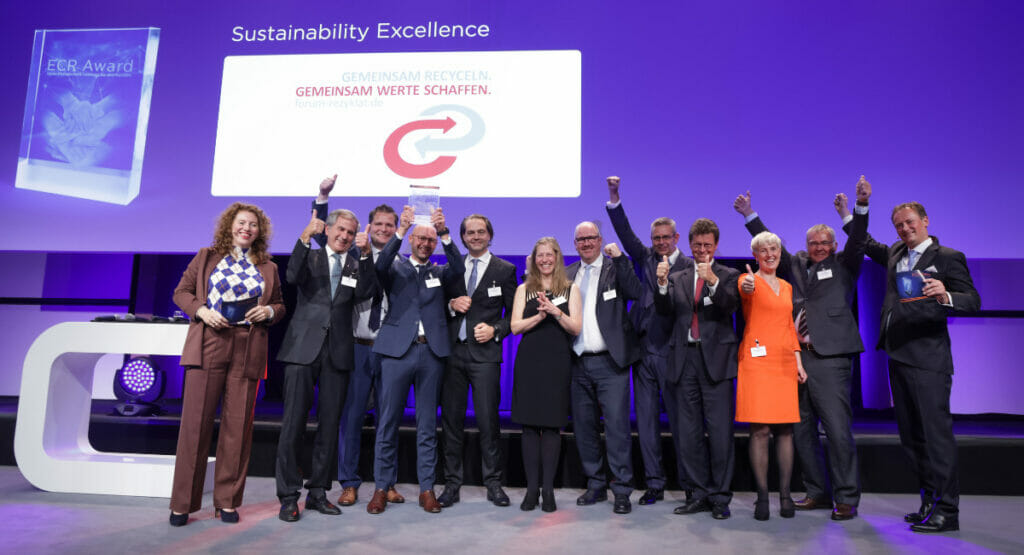 Das Forum Rezyklat wurde mit dem ECR Sustainability Excellence Award ausgezeichnet.