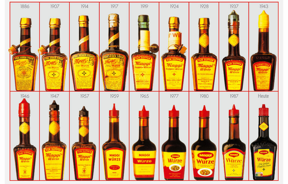 Picture of different Maggi seasoning bottles