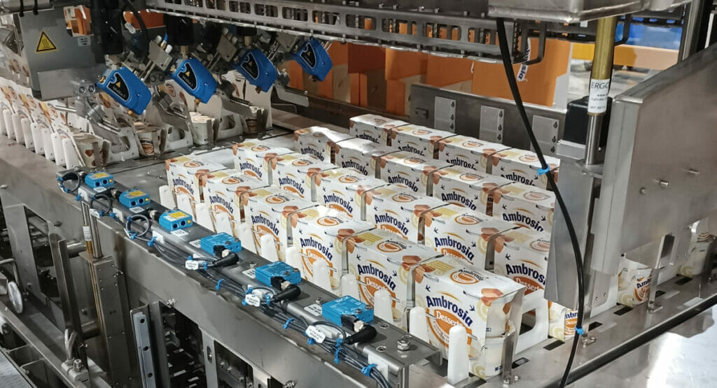 Bild von einer Maschine mit verpackten Produkten