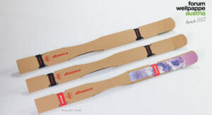 Bild von einer Verpackung aus Wellpappe für Skier