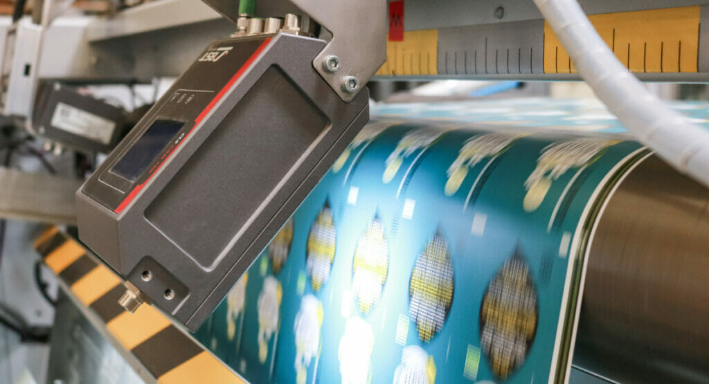 Bild von einem Sensor an einer Druckbahn