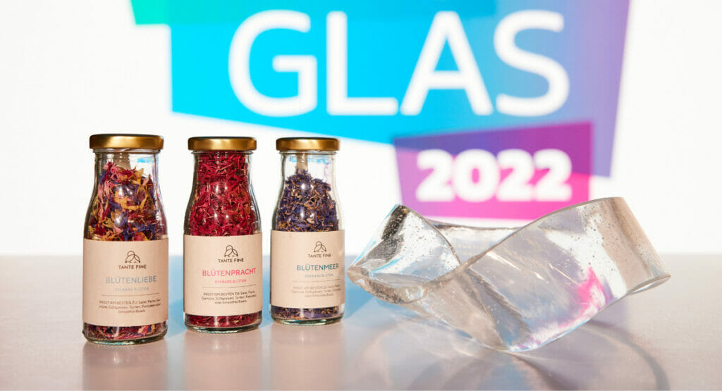 Produktinnovation in Glas Gewinner Kategorie kleine Unternehmen