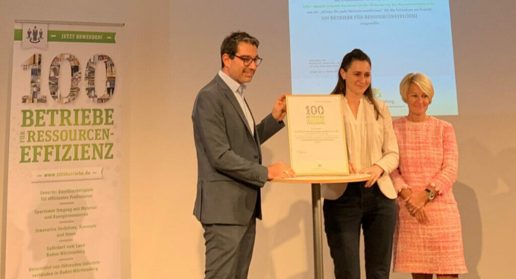 Südpack wurde im Rahmen der Initiative "100 Betriebe für Ressourceneffizienz" ausgezeichnet.