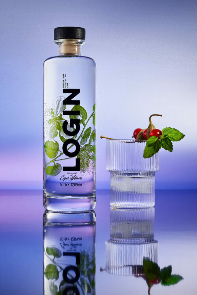 The purist design of Login Drinks Gin was well liked.