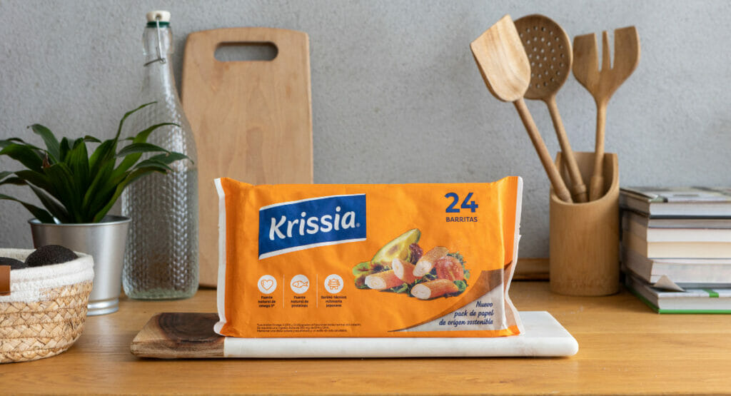 Mondi papierbasierte Sekundärverpackung für Surimi-Stäbchen