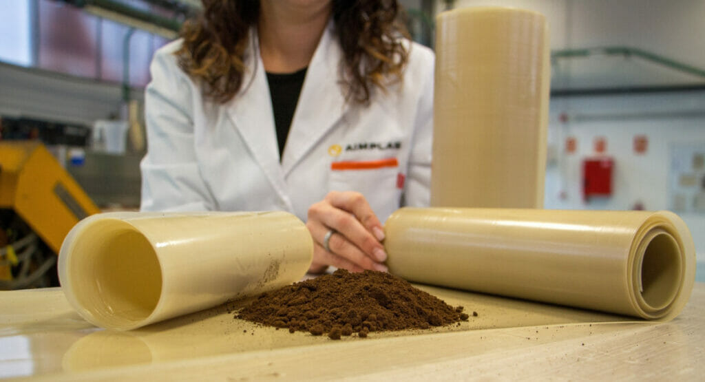 aimplas folie aus kaffeesatz