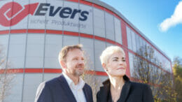 Julia Steiner (Geschäftsführerin) und Christoph Bergforth (Geschäftsführender Gesellschafter) Evers GmbH