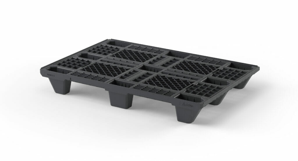 Die E5.3 ist eine weiterentwickelte Kommissionierpalette, die langlebiger ist als eine Holzpalette.