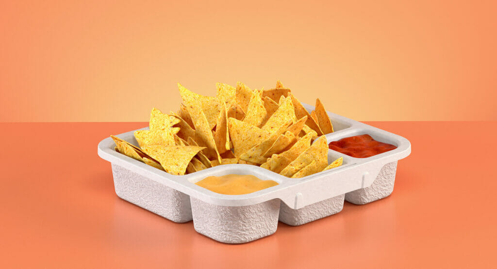 Mit seinen Nachoschalen reduziert Papacks den Kunststoffabfall im Kölner Kino Cinedom.