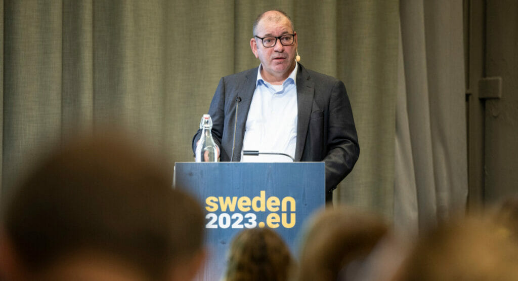 Christoph Michalski sprach in Schweden zu Verpackungen, Material und Design