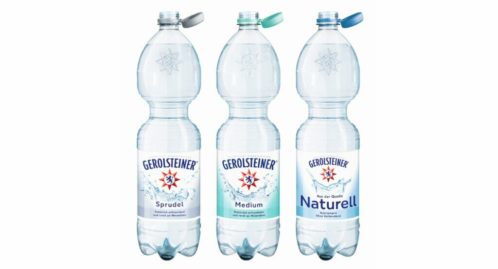 Gerolsteiner wants to introduce the tethered cap on all bottles by March 2024.