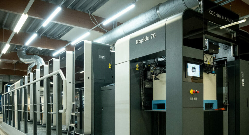 Die Rapida 76 von Koenig & Bauer erhöht die Anzahl der verfügbaren Farbwerke bei Edelmann Norderstedt von vier auf sechs.
