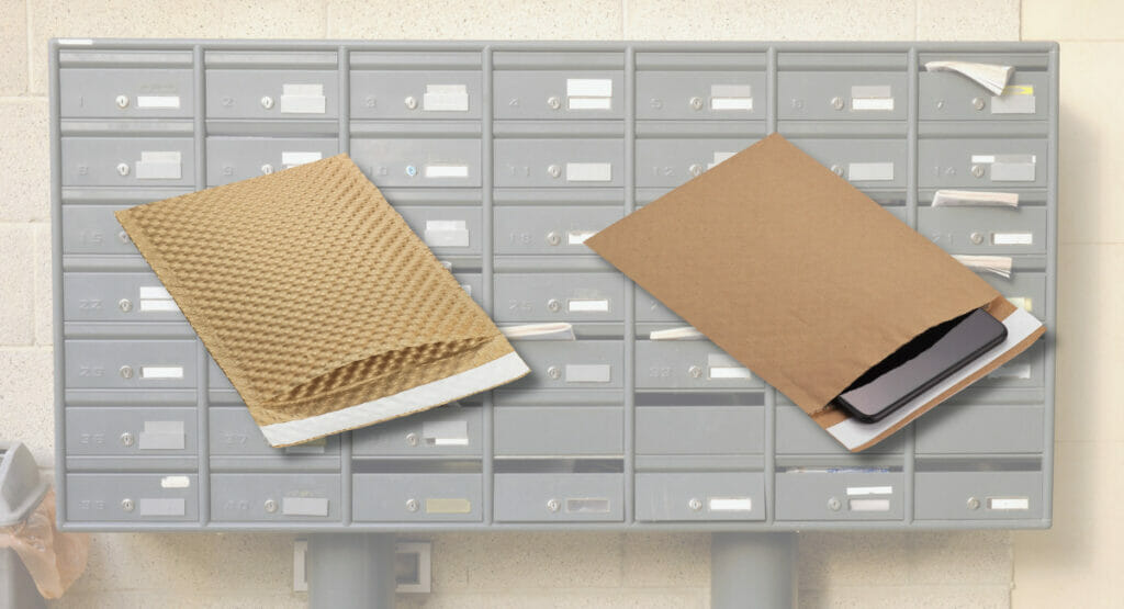 Die neuen Luftpolster-Versandtaschen von Raja bestehen vollständig aus Papier.