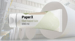 Die PaperX-Tube von Hoffmann Neopac besteht zu 80 Prozent aus faserbasiertem Material.