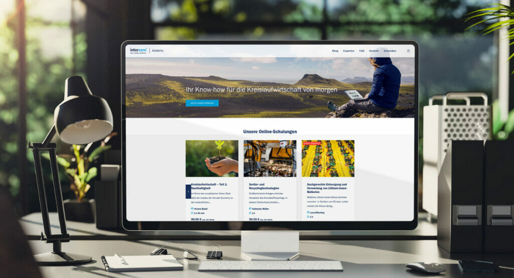 Interzero bietet mit der Kreislauf-Academy online Schulungen an.