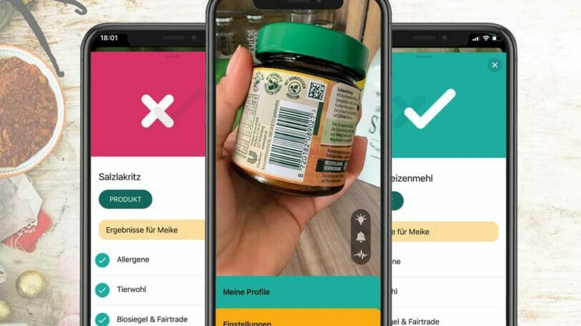 Die SoVi-App erkennt ein digitales Wasserzeichen auf der Verpackung und teilt wichtige Informationen akustisch mit.