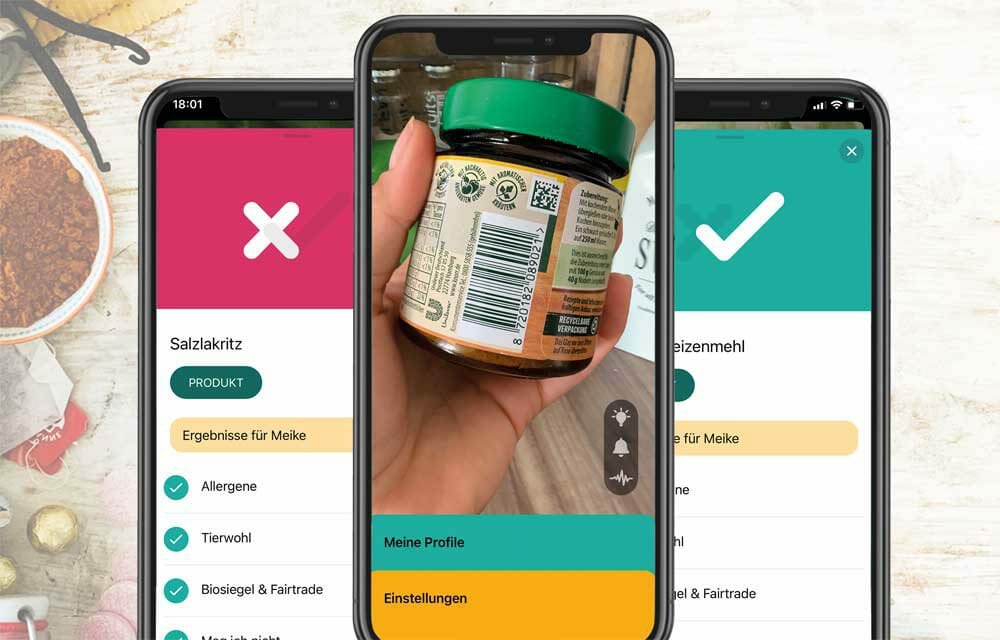 Die SoVi-App erkennt ein digitales Wasserzeichen auf der Verpackung und teilt wichtige Informationen akustisch mit.