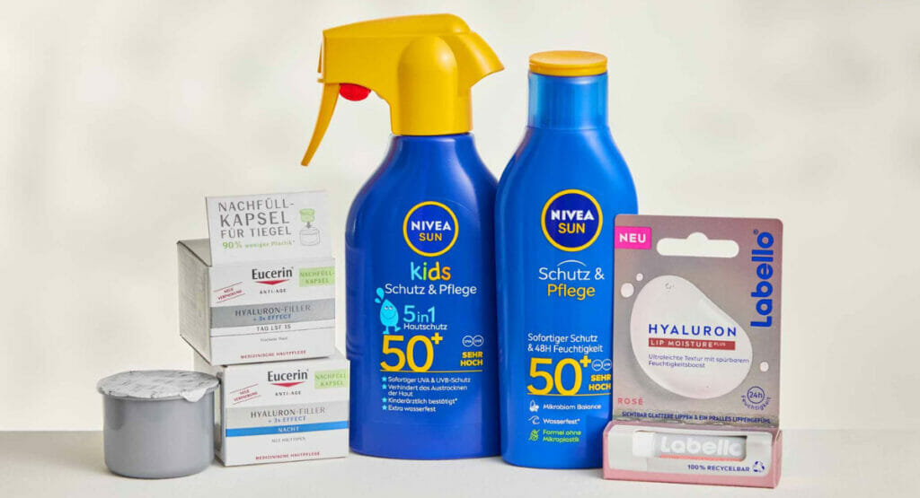 Eucerin, Nivea Sun and Labello get more sustainable packaging in Beiersdorf AG's product range